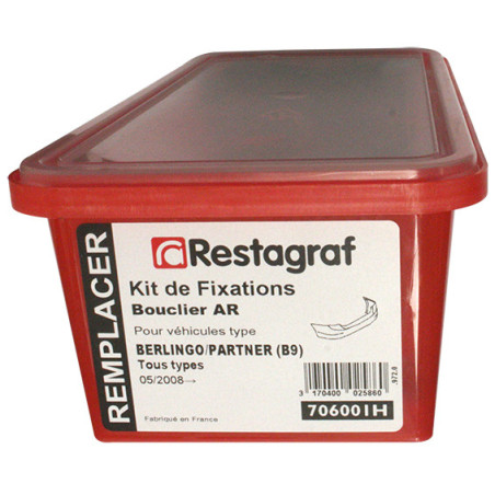 Kit met bevestigingsmateriaal voor Achterbumper BERLINGO / PARTNER (B9) VP/VU Alle modellen 05.2008 → Kit met bevestigingsmateriaal voor Achterbumper BERLINGO / PARTNER (B9) VP/VU Alle modellen 05.2008 →