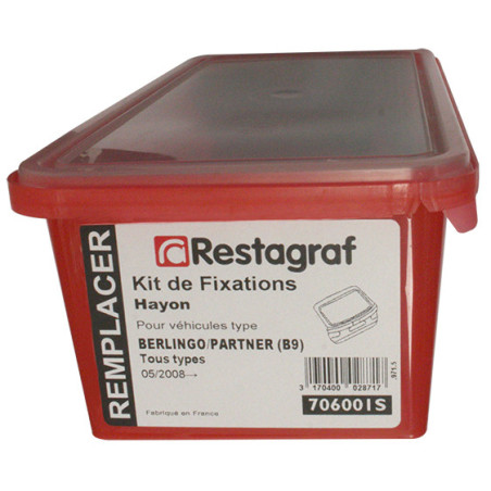 Kit met bevestigingsmateriaal voor Achterklep BERLINGO / PARTNER (B9) VP/VU Alle modellen 05.2008 → Kit met bevestigingsmateriaal voor Achterklep BERLINGO / PARTNER (B9) VP/VU Alle modellen 05.2008 →