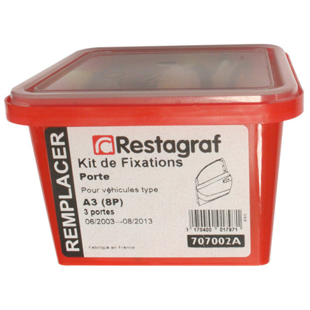 Kit de Fixations pour Porte A3 (8P) Tous modèles Sauf Sportback 06.2003 → 08.2013