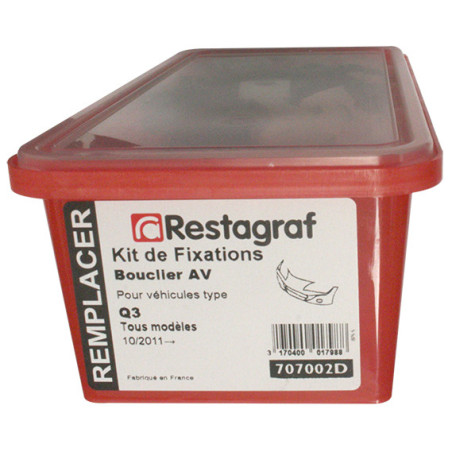 Kit de Fixations pour Bouclier AV Q3 Phase 1 10.2011 → 02.2015 Kit de Fixations pour Bouclier AV Q3 Phase 1 10.2011 → 02.2015