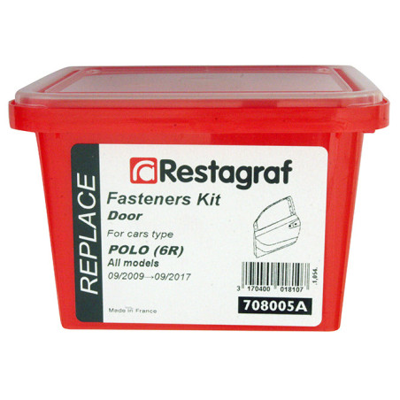 Kit de Fixations pour Porte POLO (6R) Tous modèles 09.2009 → 09.2017 Kit de Fixations pour Porte POLO (6R) Tous modèles 09.2009 → 09.2017