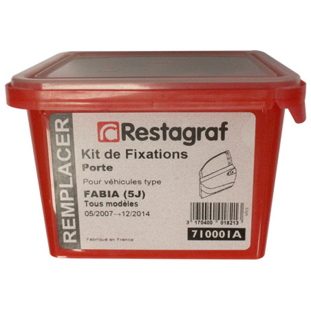 Kit met bevestigingsmateriaal voor Portier FABIA (5J) Alle modellen 05.2007 → 12.2014 Kit met bevestigingsmateriaal voor Portier FABIA (5J) Alle modellen 05.2007 → 12.2014