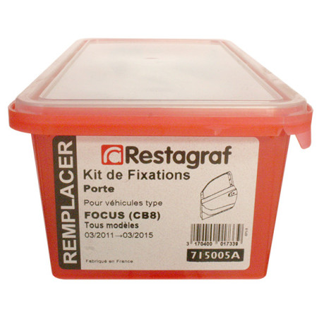 Kit met bevestigingsmateriaal voor Portier FOCUS (CB8) Alle modellen 03.2011 → 03.2015 Kit met bevestigingsmateriaal voor Portier FOCUS (CB8) Alle modellen 03.2011 → 03.2015
