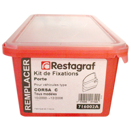 Kit met bevestigingsmateriaal voor Portier CORSA C Alle modellen 10.2000 → 12.2006 Kit met bevestigingsmateriaal voor Portier CORSA C Alle modellen 10.2000 → 12.2006