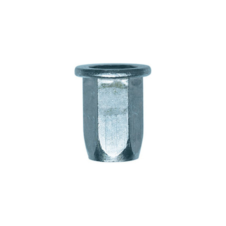 HEXAGONAL STEEL CRIMPING NUT M6-1.00 / 0,5 → 3 mm