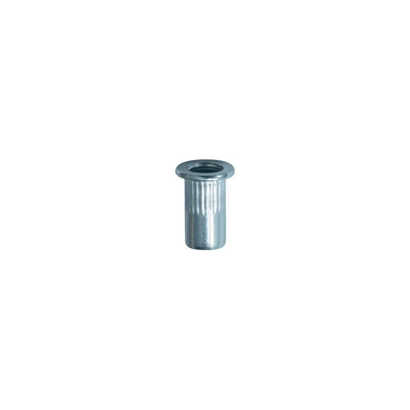 ROUND ALUMINIUM ALLOY CRIMPING NUT M5-0.80 / 0,25 → 3 mm