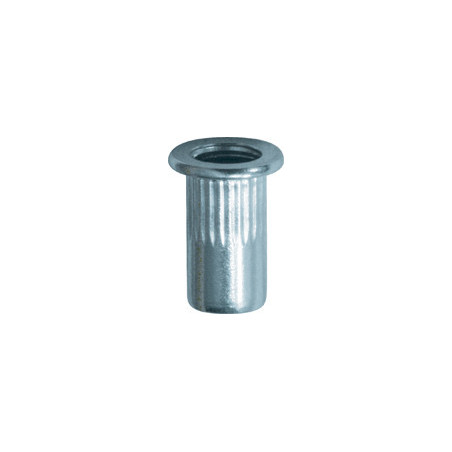 ROUND ALUMINIUM ALLOY CRIMPING NUT M5-0.80 / 0,25 → 3 mm