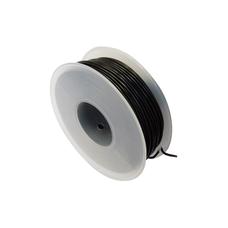 COIL OF 50 METERS ELECTRIC WIRE 1 mm² BLACK