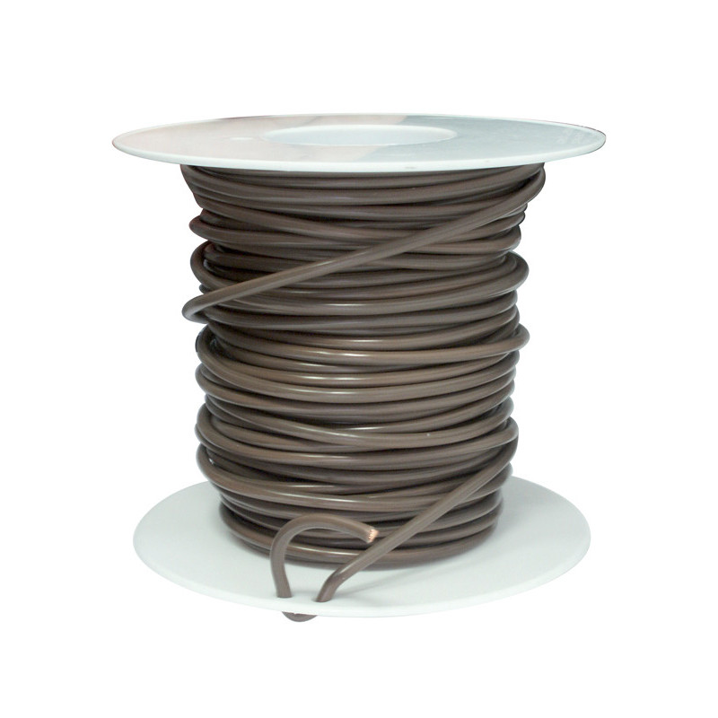 COIL OF 50 METERS ELECTRIC WIRE 2 mm² BROWN