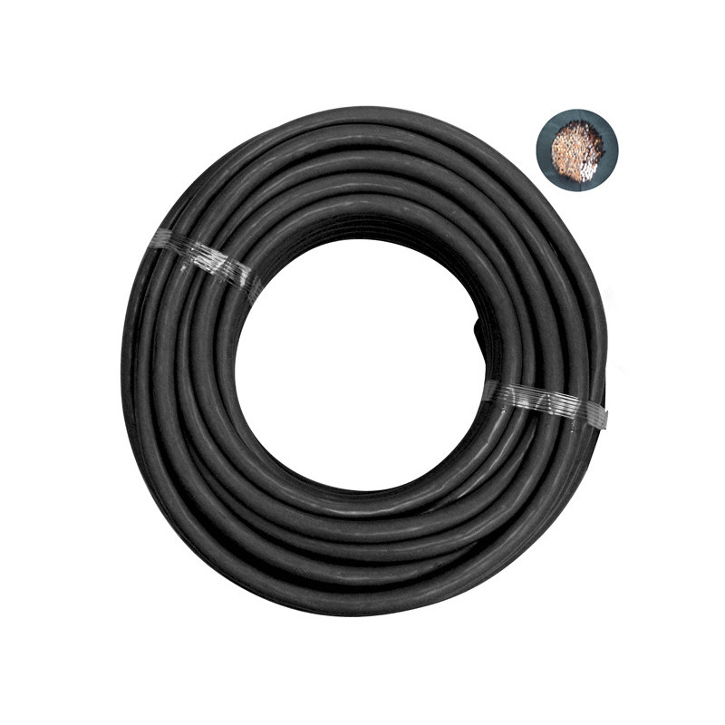 CROWN OF 25 METERS ELECTRIC WIRE 50 mm² BLACK FOR BATTERY