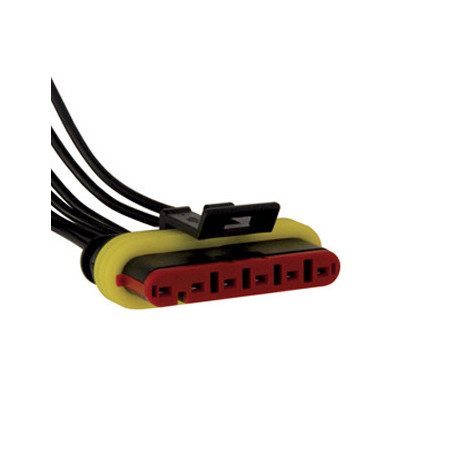 6 POSITIONS MALE PRE-WIRED CONNECTOR 1 mm² WATERPROOF 1,5 SERIES