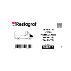 Bevestigingsset voor voorvleugel TRAFIC III Alle versies 06.2014 →