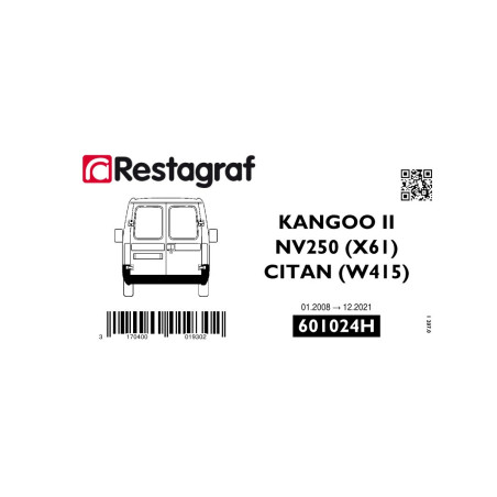 Kit de Fixations pour bouclier AR KANGOO II Toutes versions 01.2008 → 03.2022