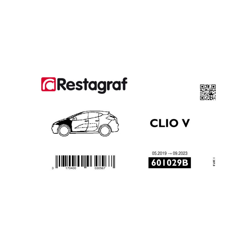 Bevestigingsset voor voorvleugel CLIO V Alle versies 05.2019 →