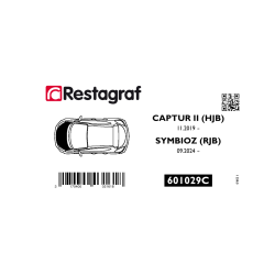 Bevestigingsset voor motorkap CAPTUR II / SYMBIOZ Alle versies 11.2019 →