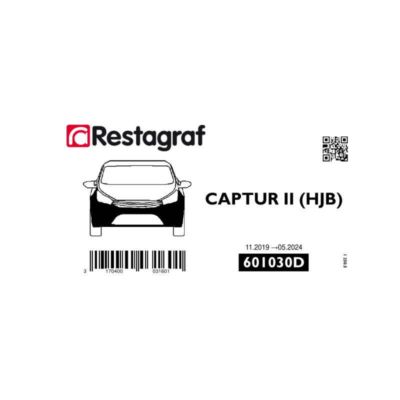 Befestigungssatz für die vordere stoßstange CAPTUR II (Phase1) 11.2019 → 05.2024