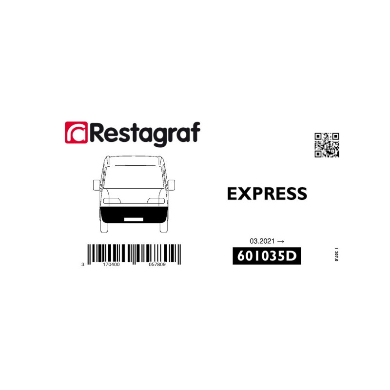 Fasteners kit for front bumper EXPRESS (XJK) 03.2021 →