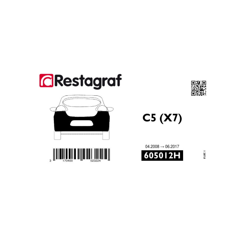 Befestigungssatz für die hintere stoßstange C5 (X7) Alle versionen 04.2008 → 06.2017