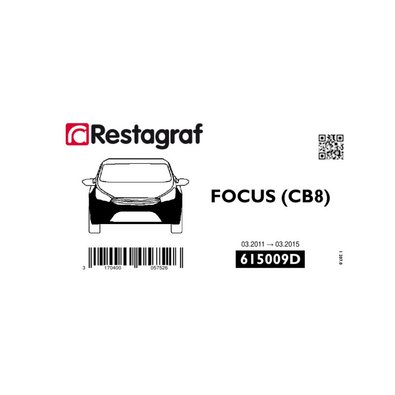 Fasteners kit for front bumper FOCUS (CB8) 03.2011 → 03.2015