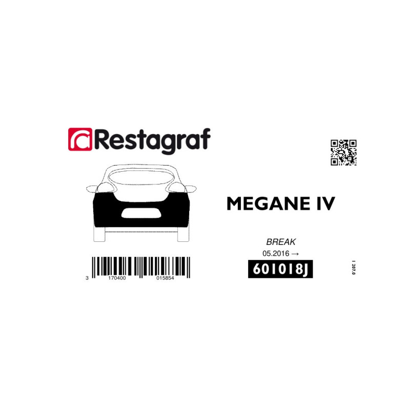 Fasteners kit for rear bumper MEGANE IV Estate 05.2016 →