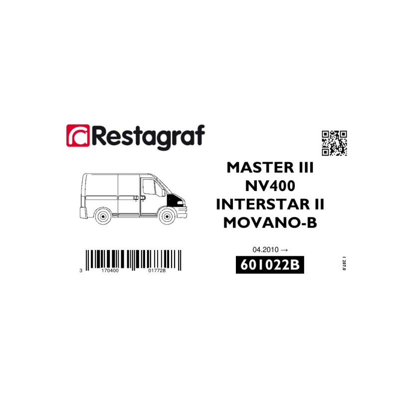 Kit de Fixations pour aile AV MASTER III Toutes versions 04.2010 →