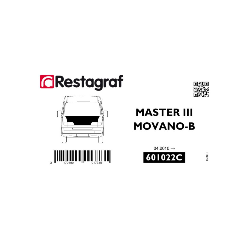 Fasteners kit for bonnet MASTER III All versions 04.2010 →