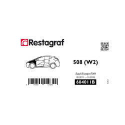 Befestigungssatz für frontflügel 508 (W2) Alle versionen außer RXH 02.2011 → 12.2018