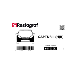 Befestigungssatz für die vordere stoßstange CAPTUR II (Phase1) 11.2019 → 05.2024
