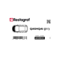Befestigungsset für motorhaube QASHQAI II (Phase 1)! Siehe Datum 02.2014 → 07.2016