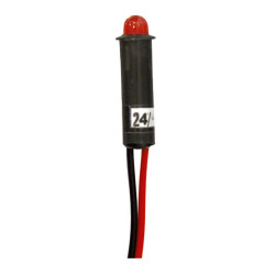 RED LED INDICATOR LIGHT Ø 6,5 mm 24/28V