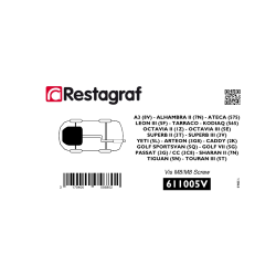 Bevestigingsset voor   motorverkleding (onder) reeks  AUDI / SEAT / SKODA / VOLKSWAGEN