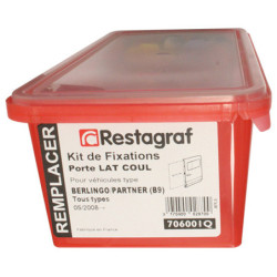 Kit met bevestigingsmateriaal voor Schuifdeur BERLINGO / PARTNER (B9) VP/VU Alle modellen 05.2008 →