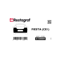 Kit de Fixations pour bouclier AR FIESTA (CE1) Toutes versions 06.2017 →