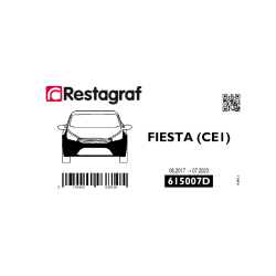 Kit de Fixations pour bouclier AV FIESTA (CE1) 06.2017 →