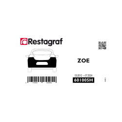 Fasteners kit for rear bumper ZOE All versions 03.2012 → 07.2024
