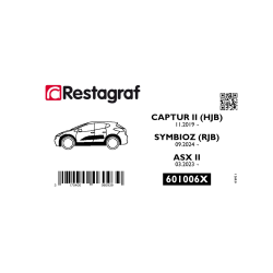 Fasteners kit for side mouldings CAPTUR II 11.2019 →/ SYMBIOZ 09.2024 →/ ASX II 03.2023 →