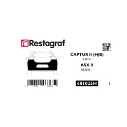 Fasteners kit for rear bumper CAPTUR II 11.2019 →/ ASX II 03.2023 →