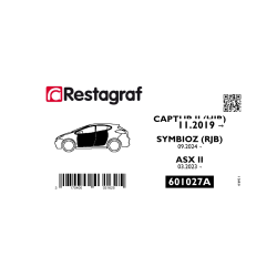 Fasteners kit for doors CAPTUR II 11.2019 →/SYMBIOZ All versions 09.2024 →/ ASX II 03.2023 →
