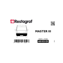 Fasteners kit for front bumper MASTER III (Phase 3) 09.2019 → 07.2024