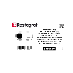 Fasteners kit for engine undercover mudguard 3008 (P84) / 5008 (P87) / BERLINGO (K9) / DOBLO III / COMBO-E / RIFTER / PARTNER (K