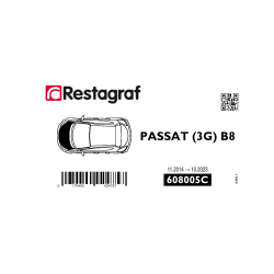Kit de Fixations pour capot PASSAT B8 (3G) 11.2014 → 10.2023