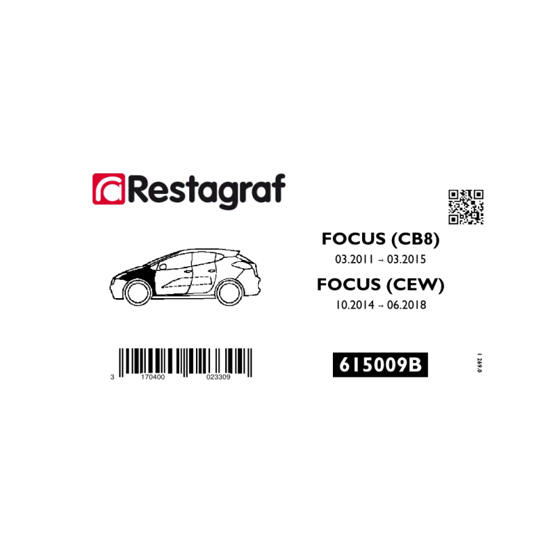 Fasteners kit for front fender FOCUS CEW (CB8) All versions 03.2011 → 03.2015