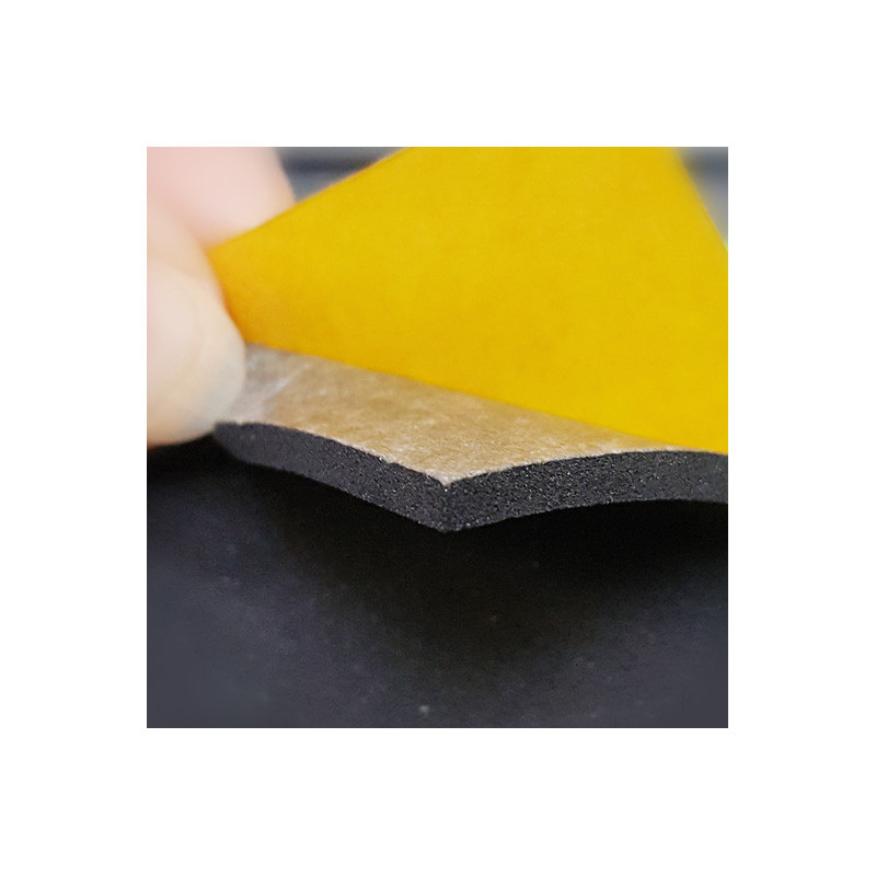 MOUSSE ADHÉSIVE ANTIVIBRATIONS 297 X 210 X 3 mm SOUPLE