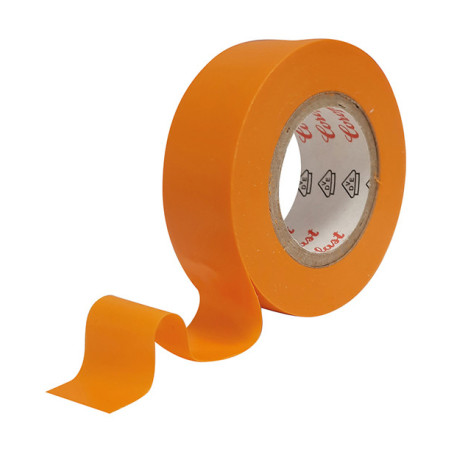 RUBAN ADHÉSIF PVC ORANGE / ROULEAU DE 10 MÈTRES