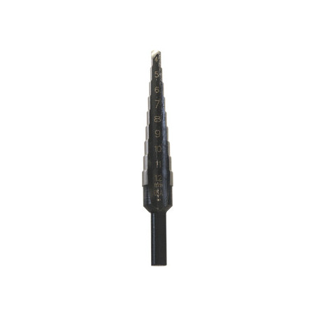 CONICAL STEP DRILL MULTI-DIAMETER 9 STEPS Ø 4 → 12 mm