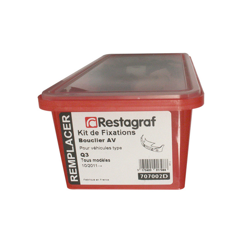 Kit met bevestigingsmateriaal voor Voorbumper Q3 Fase 1 10.2011 → 02.2015