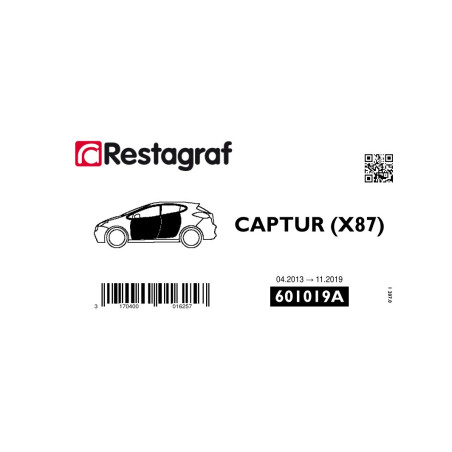 Fasteners kit for doors  CAPTUR All versions 04. 2013 → 11.2019 Fasteners kit for doors  CAPTUR All versions 04. 2013 → 11.2019