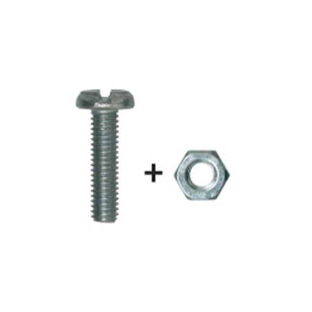 SLOTTED CHEESE HEAD SCREW WITH NUT M4-0,70 X 16 mm SLOTTED CHEESE HEAD SCREW WITH NUT M4-0,70 X 16 mm