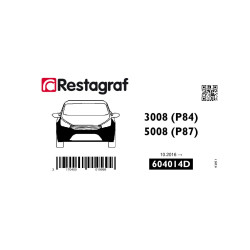 Bevestigingsset voor voorbumper 3008 / 5008 (P8) Alle versies 10.2016 →