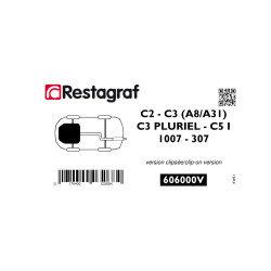 Fasteners kit for engine undercover mudguard (clip-on version) 1007 / 307 / C3 (A8/A31) / C3 PLURIEL / C5 I